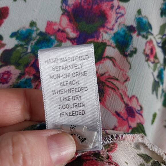 Mason + MacKenzie Pink Floral Open Cardigan Womens Size Medium Dolman Sleeves - Picture 9 of 11